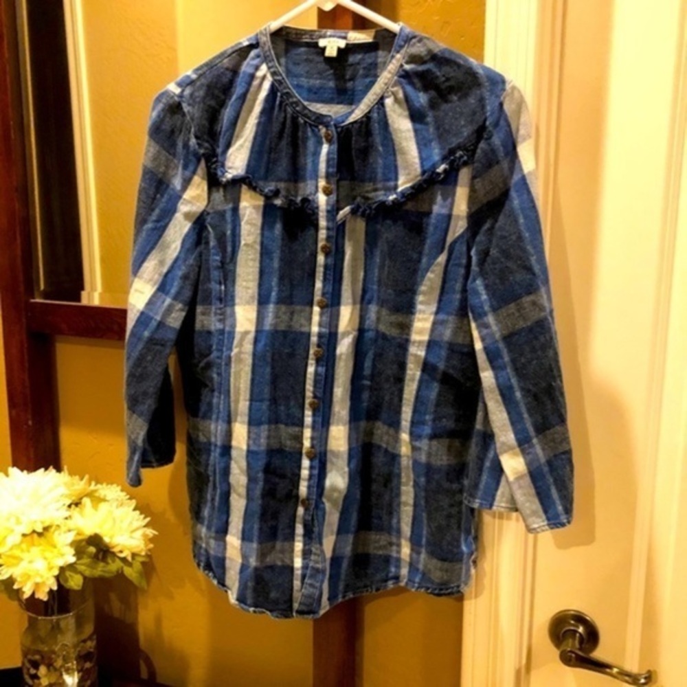 Reba Women’s blouse 3/4 sleeve Flannel